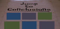 Jump to Conclusions Mat Meme Template