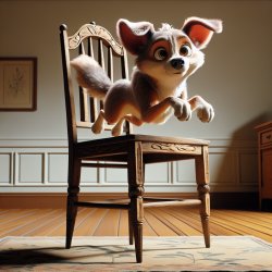 Dog jumping on the chair Meme Template