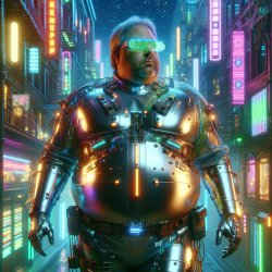 Fat man in a futuristic world Meme Template