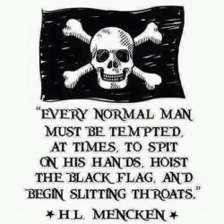 Pirate flag quote HL Mencken Meme Template