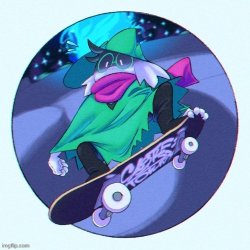 skateboard Ralsei Meme Template