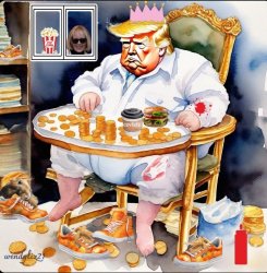 Pig Trump in a highchair Meme Template