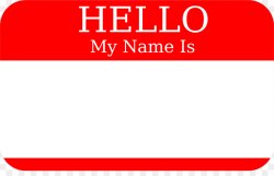 Name tag Meme Template