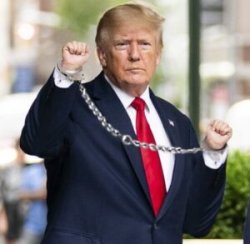 trump handcuffed Meme Template