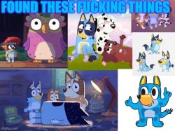 Cursed bluey Meme Template