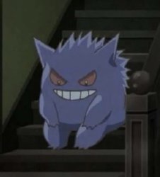 Gengar on the stairs Meme Template