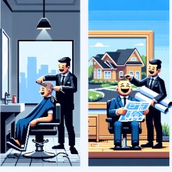 When cutting hair or buying a home always hire a professional Meme Template