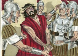 Jesus beaten by Romans Meme Template