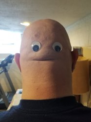 Googly Eyes Back of Bald Guys Head Meme Template