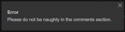Error do not be naughty in the comments section Meme Template
