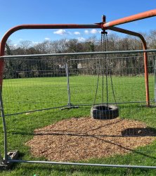 Fenced off tyre swing Meme Template