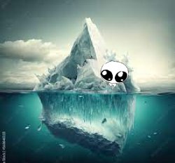yippe in iceberg Meme Template