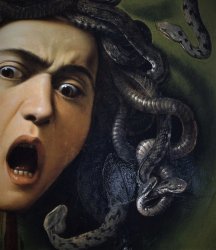 Medusa, 1597, by Caravaggio Meme Template