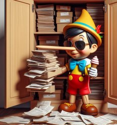 Pinocchio with ice cream and sunglasses surrounded by documents Meme Template