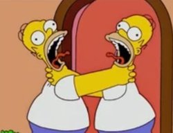 Homer choking themselves Meme Template