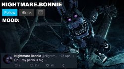 Nightmare Bonnie announcement V2 Meme Template