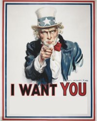 Uncle Sam "I want you" Meme Template