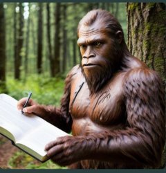 Bigfoot stole my notebook Meme Template