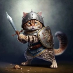 Knight Cat Meme Template