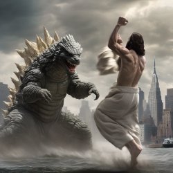 Godzilla Vs Jesus Meme Template