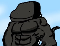 Buff Godzilla but poorly drawn Meme Template