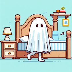 Funny bedsheet ghost walking in to bedroom with legs Meme Template