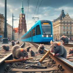 Szczury remontujące tory Meme Template