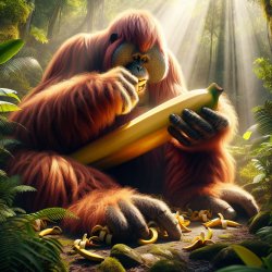 giant monkey eating a large banana Meme Template