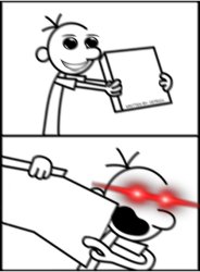 greg pointing x (aggresive⟯ Meme Template