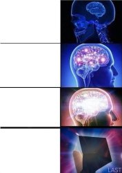 expanding brain blockhead Meme Template