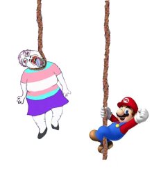 Mario hangs wojak suicide Meme Template