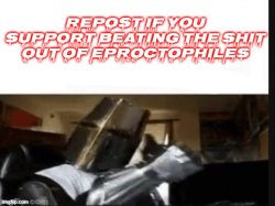Repost if you support beating the shit out of eproctophiles Meme Template
