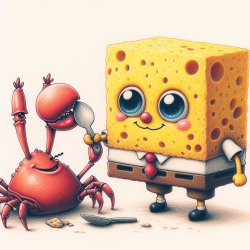 Spongebob Devours Mr Krabs Meme Template