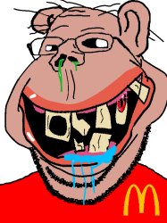 Retard McDonalds Wojak Meme Template