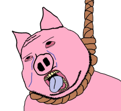 Wojak suicide (pig) Meme Template