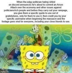 Spongebob internal agony Meme Template