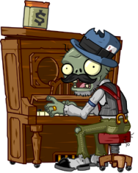 Pianist Zombie pvz2 Meme Template