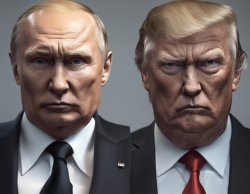 America's Two Great Enemies - Putin and Trump Meme Template