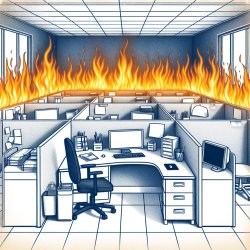 Burning Office Meme Template