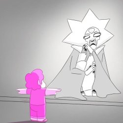 Pink Steven and white diamond Meme Template