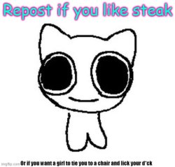 Repost if you like steak Meme Template