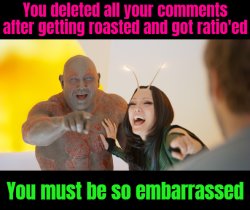 Modda got roasted Meme Template