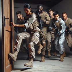 Soldier force entering room by kicking door Meme Template