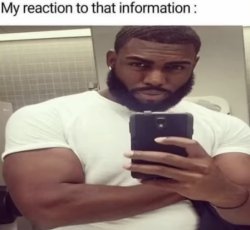 My reaction to this information Meme Template