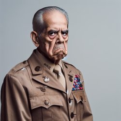 Grumpy old army man Meme Template
