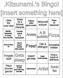 .Kitsunami.'s bingo Meme Template
