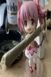 madoka with a fat blunt Meme Template