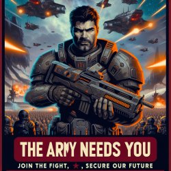 Helldivers 2 The Army Needs You poster Meme Template