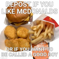 REPOST IF YOU LIKE MCDONALDS Meme Template