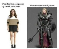 What fashion companies try to sell to women Meme Template